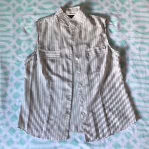 Pale striped vest